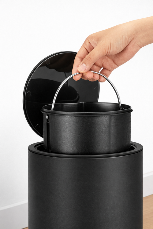 Badezimmer Mülleimer 3L - Schwarz